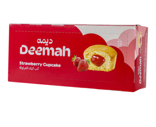 ديمة كب كيك بالفراولة ١٢ حبة *٢٧ جم