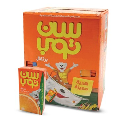 سن توب برتقال كرتون 18 * 125مل