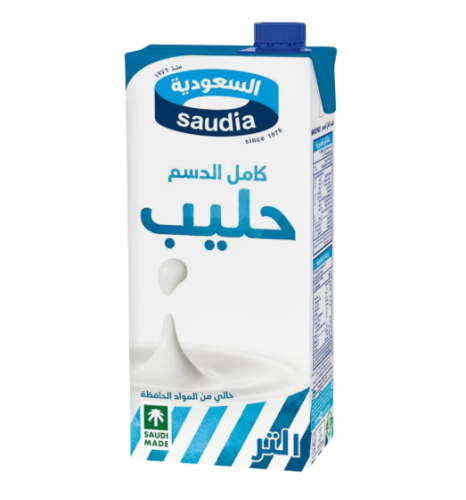 السعودية حليب كامل الدسم 1 لتر