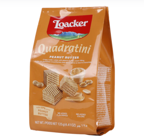 لواكر كوادراتيني ويفر بزبده الفول السوداني ١٢٥ جم