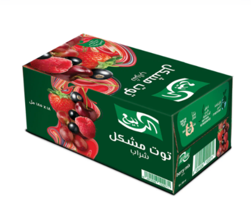 الربيع عصير توت مشكله 185 مل × 18 حبه
