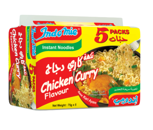 اندومي بنكهة كاري الدجاج 5حبات *75 جم