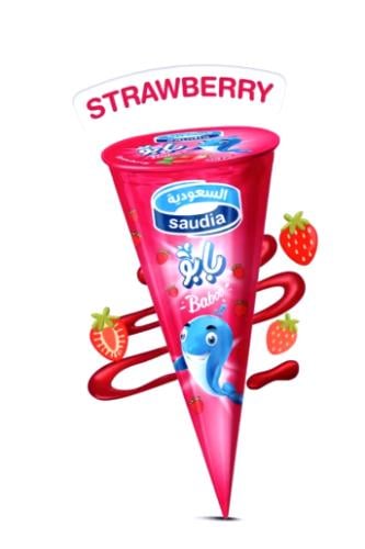 ايس كريم بابو كون بنكهة الفروالة
