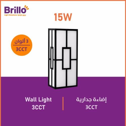 Rectangular wall lighting (3CCT) - 15 watts