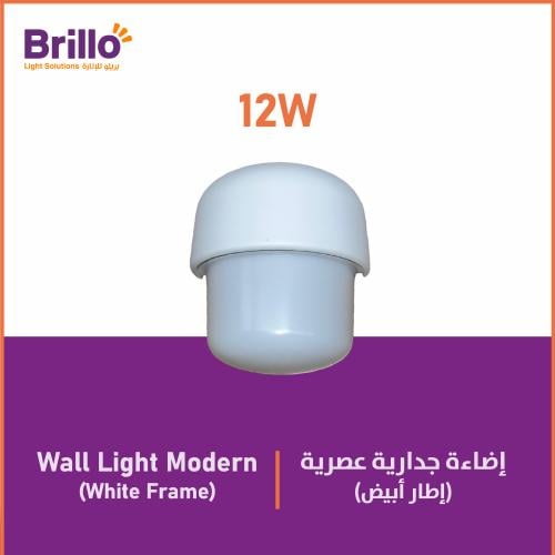 إضاءة جدارية عصرية (إطار أبيض) - 12 واط