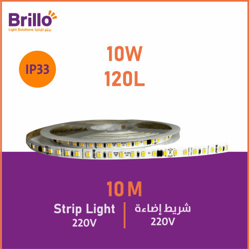 شريط إضاءة 120 نقطة 10 متر -220V