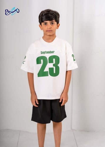 تيشرت 23 سبتمبر بصمه ابيض