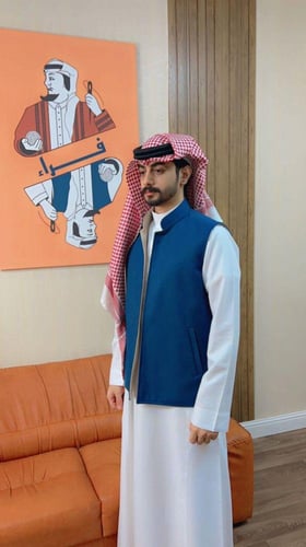 سديري جوخ كحلي مع رصاصي