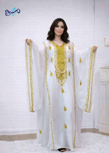 ثوب النشل النجدي نسائي ( ابيض )