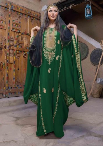 ثوب النشل النجدي نسائي ( اخظر )