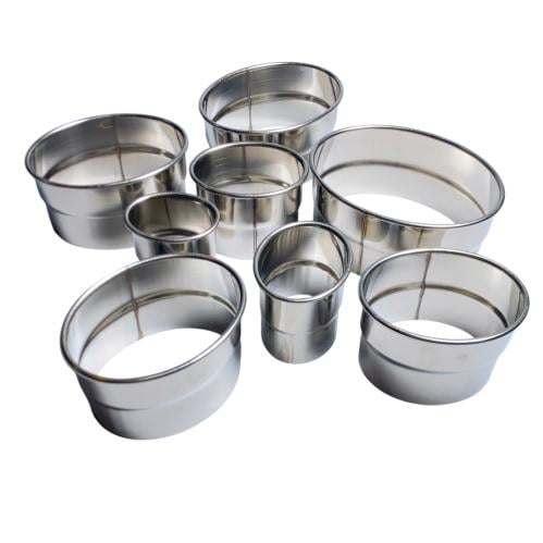 طقم قطاعة عجين استيل سادة بيضاوية 8ق