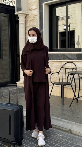 عباية سفر بني غامق