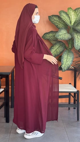 عباية سفر عنابي