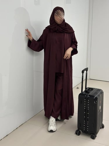 عباية سفر عنابي