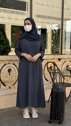 عباية سفر رمادي