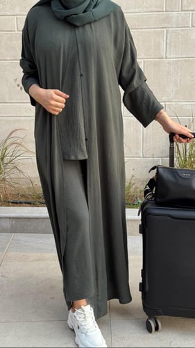 عباية سفر زيتي