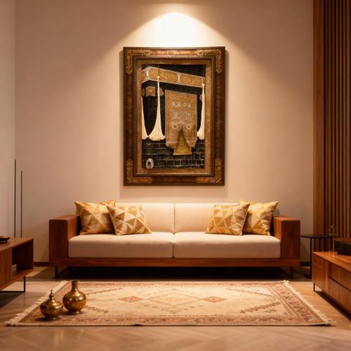 لوحة جدارية اسلامية الكعبة