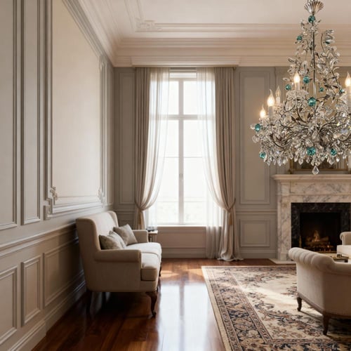 نجفة مشجر كريستال عصفور كلاسيك