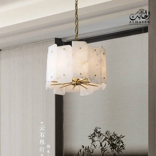 ثريا دائري مودرن بديل الرخام