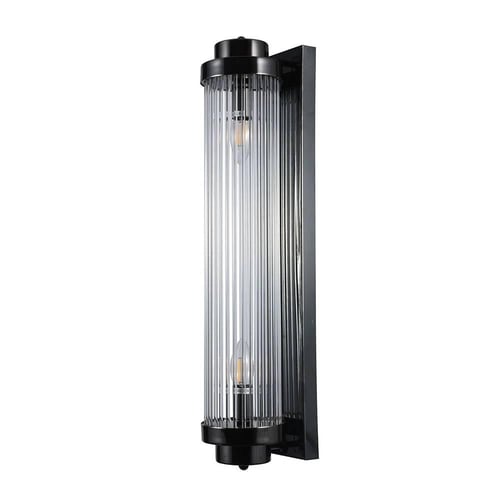 مصباح حائط طويل نيو كلاسيك اسود وفضي