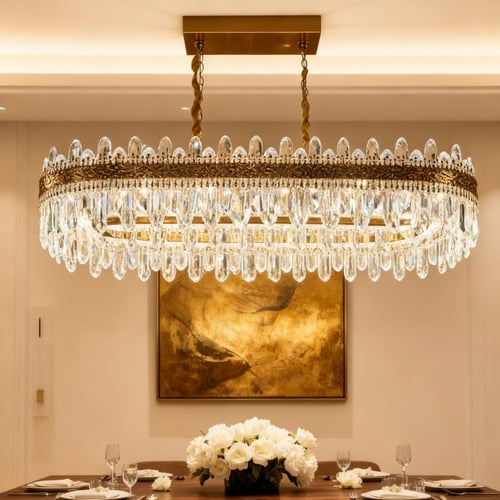 نجفة مستطيل لوميرا مودرن كريستال