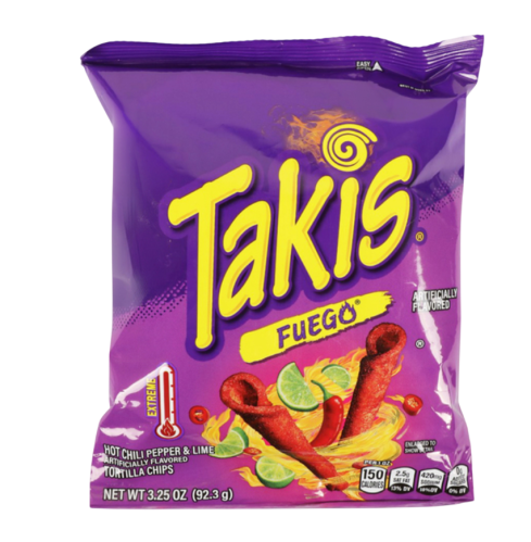 Takis Fuego Hot Chilli Pepper & Lime Tortilla Chip...