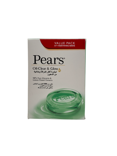 Pears Oil Clear & Glow Soap Bar 125g x 4