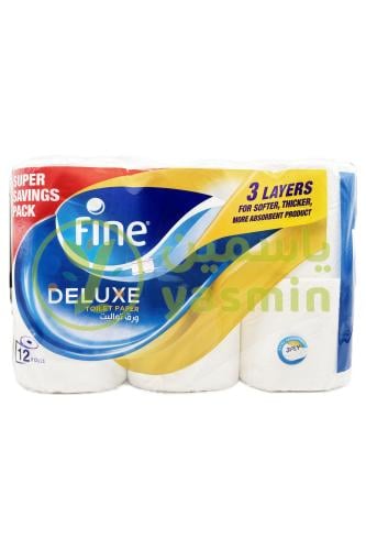 Fine Fine Deluxe 3 ply Toilet Paper 10.2cm x 11cm...