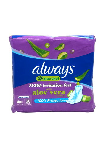 Always aloe cool With Aloe Vera Maxi Thick 30 Pads