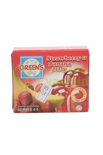 Greens Strawberry Banana Jelly 80g