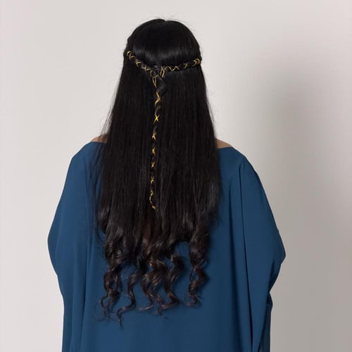 جلابيه شيفون تركوازي