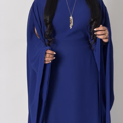 جلابيه شيفون نيلي