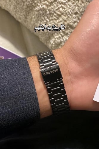 ساعة كاسيو LTP اسود و ازرق رجالي