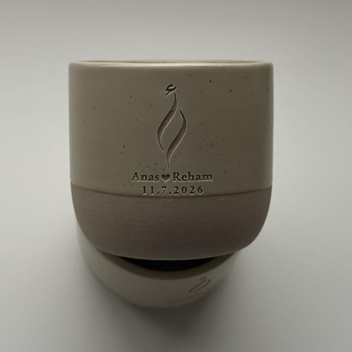 كوب سيراميك حسب الطلب (نحت ليزر)