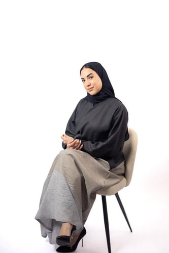 R34 | عباية سكون - لينن Sukoon Linen Abaya