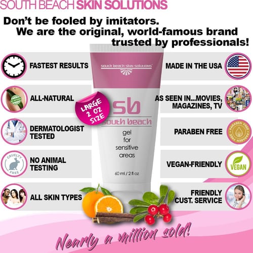 ساوث بيتش جل مفتح للمناطق الحساسة 60ml