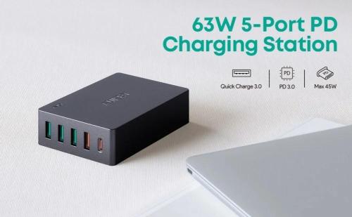 قاعدة شحن متعدده AUKEY-63W