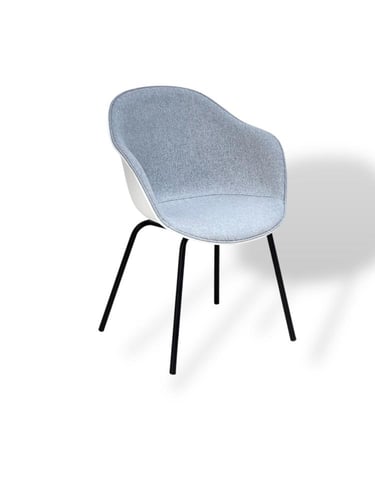 كرسي مفرد بمسند مريح - ابيض