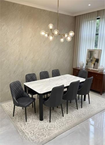 طاولة طعام رخام - 8+1 - 90X 190 سم