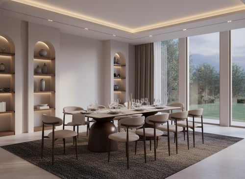 طاوله طعام سيراميك 10 كرسي 75*100*220