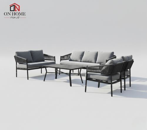 جلسة خارجية اسود -7 مقاعد