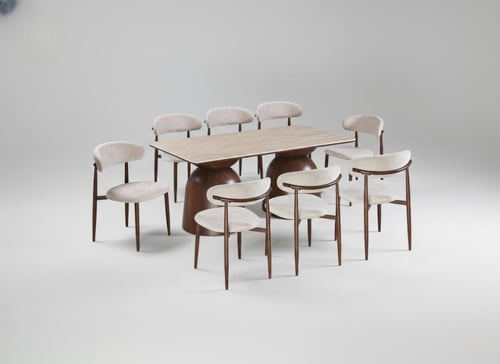 طاوله طعام سيراميك 8 كرسي 75*90*180