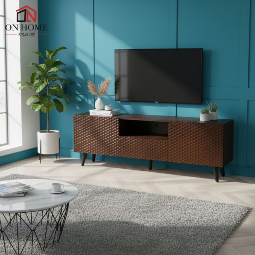 طاولة تلفزيون خشب بني 160 سم – مقاس 160×40×61