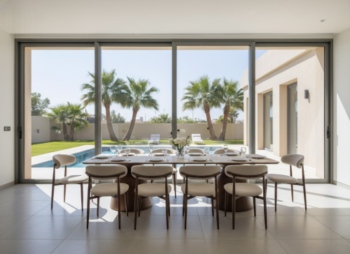 طاوله طعام سيراميك 10 كرسي 75*100*220