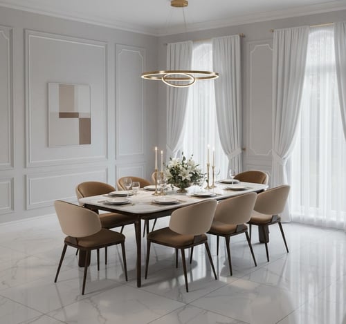 طاوله طعام رخام ملكي 74*90*190