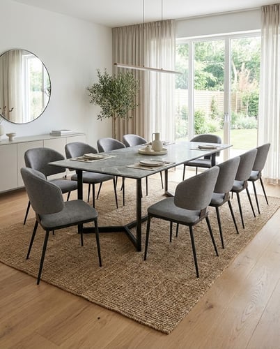 طقم سفره مع 10 كراسي75*110*230