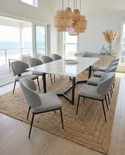 طقم سفره طعام مع 10 كراسي75*110*230