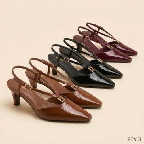 كعب فندي Fendi نسائي أنيق تصميم Slingback ماستر كو...