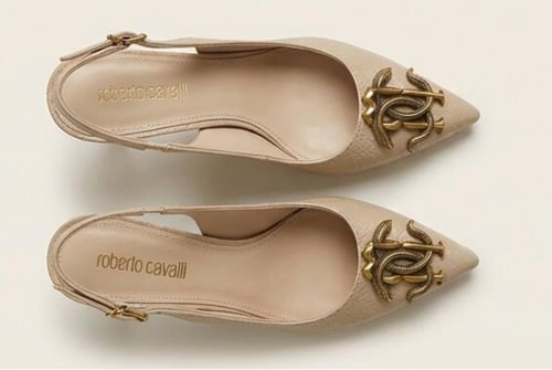 كعب روبرتو كافالي نسائي فاخر من دار الأزياء الإيطا...