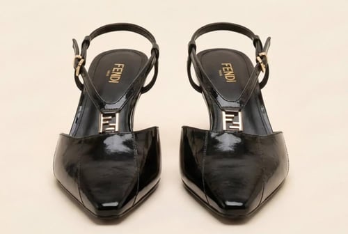 كعب فندي Fendi نسائي أنيق تصميم Slingback ماستر كو...